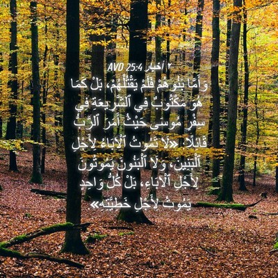Picture 04 - ٢ أخبار 25:4 AVD - وَأَمَّا بَنُوهُمْ فَلَمْ - Bible Verse Picture
