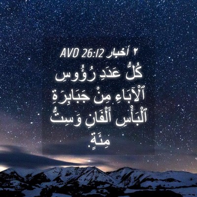 Picture 04 - ٢ أخبار 26:12 AVD - كُلُّ عَدَدِ رُؤُوسِ - Bible Verse Picture