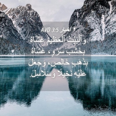 Picture 04 - ٢ أخبار 3:5 AVD - وَٱلْبَيْتُ ٱلْعَظِيمُ - Bible Verse Picture