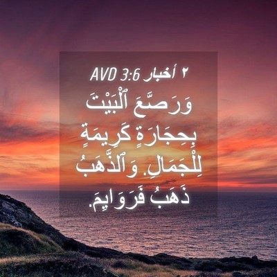 Picture 04 - ٢ أخبار 3:6 AVD - وَرَصَّعَ ٱلْبَيْتَ - Bible Verse Picture