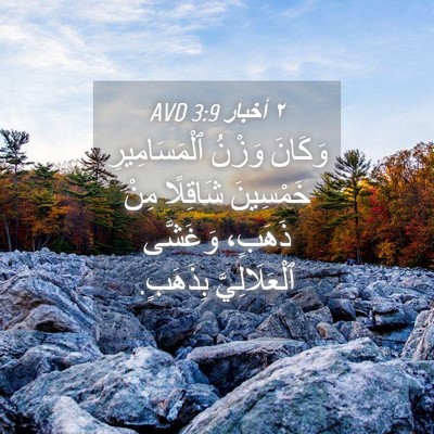 Picture 04 - ٢ أخبار 3:9 AVD - وَكَانَ وَزْنُ - Bible Verse Picture