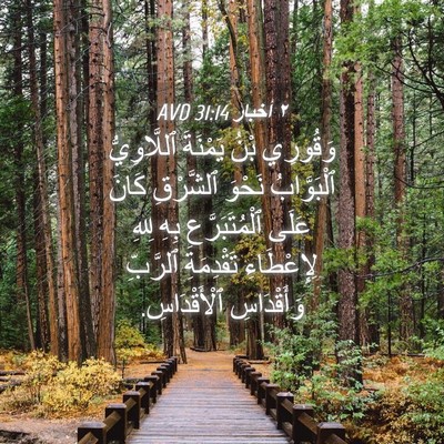 Picture 04 - ٢ أخبار 31:14 AVD - وَقُورِي بْنُ يَمْنَةَ - Bible Verse Picture