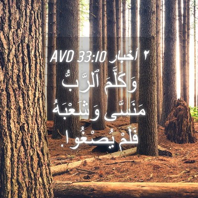 Picture 04 - ٢ أخبار 33:10 AVD - وَكَلَّمَ ٱلرَّبُّ - Bible Verse Picture