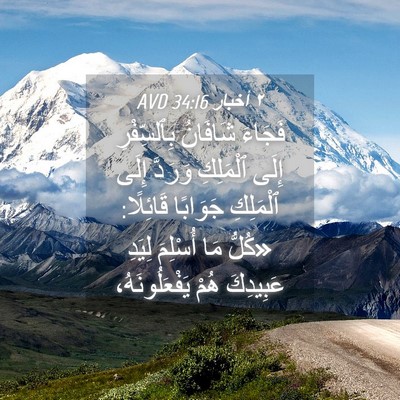 Picture 04 - ٢ أخبار 34:16 AVD - فَجَاءَ شَافَانُ - Bible Verse Picture
