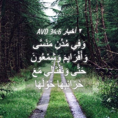 Picture 04 - ٢ أخبار 34:6 AVD - وَفِي مُدُنِ مَنَسَّى - Bible Verse Picture