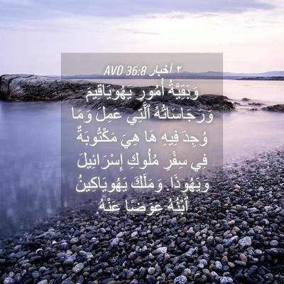 Picture 04 - ٢ أخبار 36:8 AVD - وَبَقِيَّةُ أُمُورِ - Bible Verse Picture