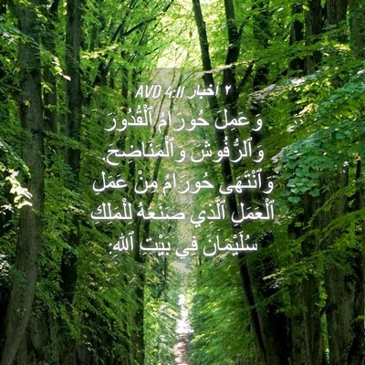 Picture 04 - ٢ أخبار 4:11 AVD - وَعَمِلَ حُورَامُ - Bible Verse Picture