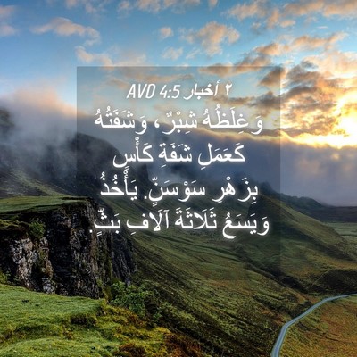 Picture 04 - ٢ أخبار 4:5 AVD - وَغِلَظُهُ شِبْرٌ، - Bible Verse Picture
