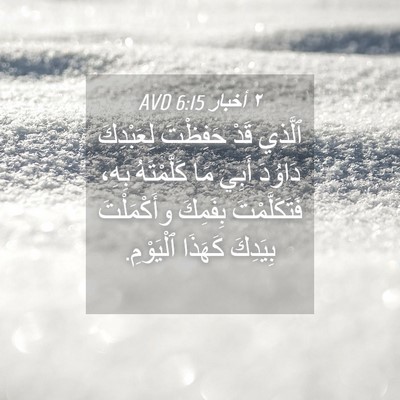Picture 04 - ٢ أخبار 6:15 AVD - ٱلَّذِي قَدْ حَفِظْتَ - Bible Verse Picture