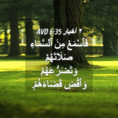 Picture 04 - ٢ أخبار 6:35 AVD - فَٱسْمَعْ مِنَ ٱلسَّمَاءِ - Bible Verse Picture