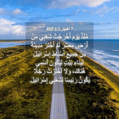 Picture 04 - ٢ أخبار 6:5 AVD - مُنْذُ يَوْمَ أَخْرَجْتُ - Bible Verse Picture
