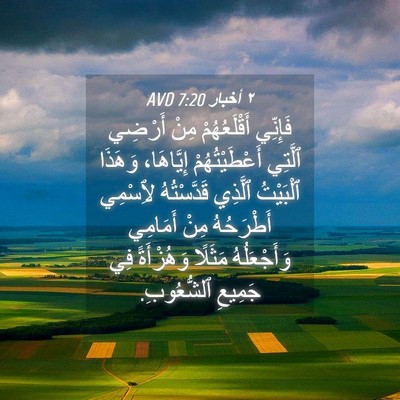 Picture 04 - ٢ أخبار 7:20 AVD - فَإِنِّي أَقْلَعُهُمْ - Bible Verse Picture
