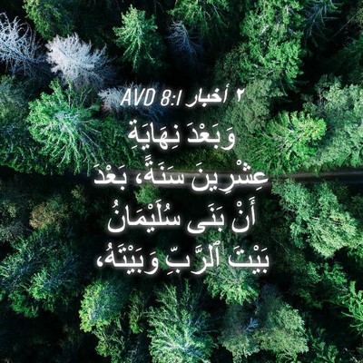 Picture 04 - ٢ أخبار 8:1 AVD - وَبَعْدَ نِهَايَةِ - Bible Verse Picture