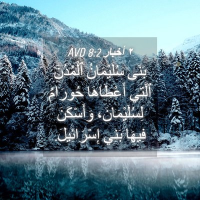 Picture 04 - ٢ أخبار 8:2 AVD - بَنَى سُلَيْمَانُ - Bible Verse Picture