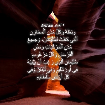 Picture 04 - ٢ أخبار 8:6 AVD - وَبَعْلَةَ وَكُلَّ مُدُنِ - Bible Verse Picture