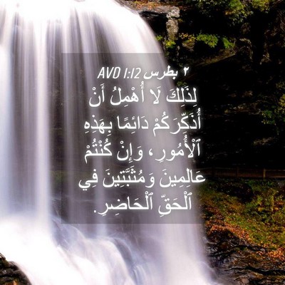 Picture 04 - ٢ بطرس 1:12 AVD - لِذَلِكَ لَا أُهْمِلُ أَنْ - Bible Verse Picture