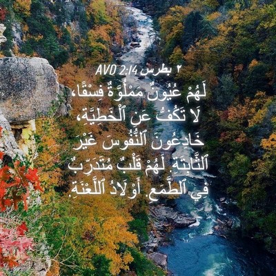 Picture 04 - ٢ بطرس 2:14 AVD - لَهُمْ عُيُونٌ - Bible Verse Picture