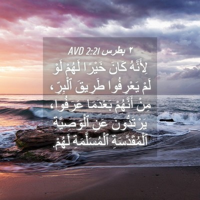 Picture 04 - ٢ بطرس 2:21 AVD - لِأَنَّهُ كَانَ خَيْرًا - Bible Verse Picture