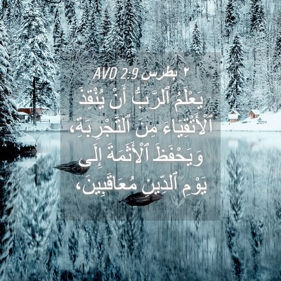 Picture 04 - ٢ بطرس 2:9 AVD - يَعْلَمُ ٱلرَّبُّ أَنْ - Bible Verse Picture