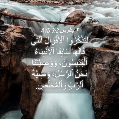 Picture 04 - ٢ بطرس 3:2 AVD - لِتَذْكُرُوا ٱلْأَقْوَالَ - Bible Verse Picture