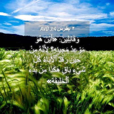 Picture 04 - ٢ بطرس 3:4 AVD - وَقَائِلِينَ: «أَيْنَ هُوَ - Bible Verse Picture