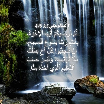 Picture 04 - ٢ تسالونيكي 3:6 AVD - ثُمَّ نُوصِيكُمْ أَيُّهَا - Bible Verse Picture