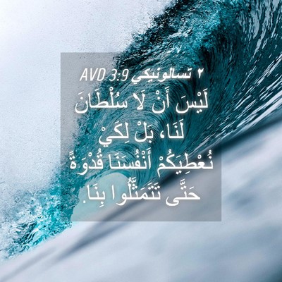 Picture 04 - ٢ تسالونيكي 3:9 AVD - لَيْسَ أَنْ لَا سُلْطَانَ - Bible Verse Picture