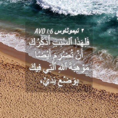 Picture 04 - ٢ تيموثاوس 1:6 AVD - فَلِهَذَا ٱلسَّبَبِ - Bible Verse Picture