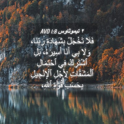 Picture 04 - ٢ تيموثاوس 1:8 AVD - فَلَا تَخْجَلْ - Bible Verse Picture