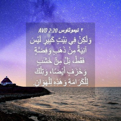 Picture 04 - ٢ تيموثاوس 2:20 AVD - وَلَكِنْ فِي بَيْتٍ - Bible Verse Picture