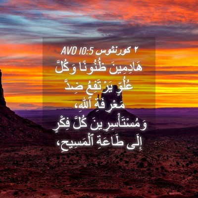 Picture 04 - ٢ كورنثوس 10:5 AVD - هَادِمِينَ ظُنُونًا - Bible Verse Picture