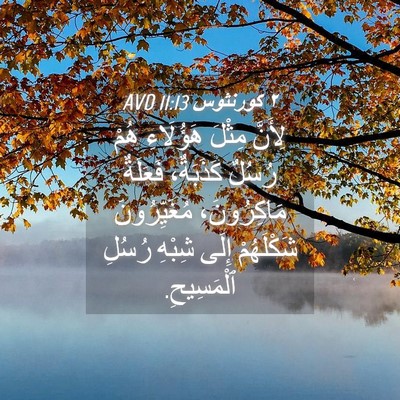 Picture 04 - ٢ كورنثوس 11:13 AVD - لِأَنَّ مِثْلَ هَؤُلَاءِ - Bible Verse Picture