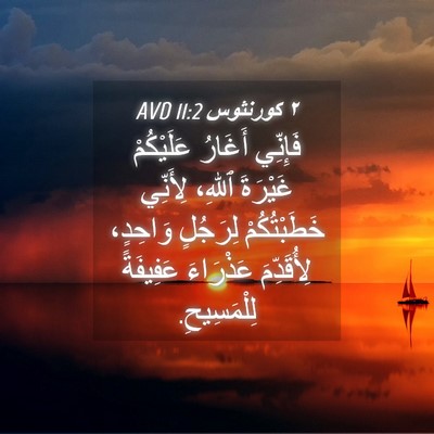 Picture 04 - ٢ كورنثوس 11:2 AVD - فَإِنِّي أَغَارُ - Bible Verse Picture