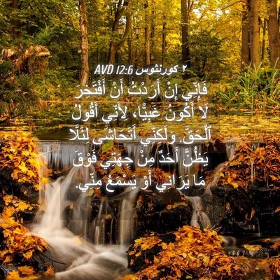 Picture 04 - ٢ كورنثوس 12:6 AVD - فَإِنِّي إِنْ أَرَدْتُ - Bible Verse Picture