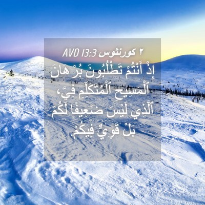Picture 04 - ٢ كورنثوس 13:3 AVD - إِذْ أَنْتُمْ تَطْلُبُونَ - Bible Verse Picture