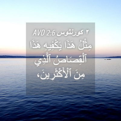 Picture 04 - ٢ كورنثوس 2:6 AVD - مِثْلُ هَذَا يَكْفِيهِ - Bible Verse Picture
