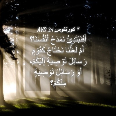 Picture 04 - ٢ كورنثوس 3:1 AVD - أَفَنَبْتَدِئُ نَمْدَحُ - Bible Verse Picture