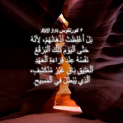Picture 04 - ٢ كورنثوس 3:14 AVD - بَلْ أُغْلِظَتْ - Bible Verse Picture