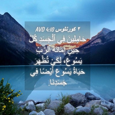 Picture 04 - ٢ كورنثوس 4:10 AVD - حَامِلِينَ فِي ٱلْجَسَدِ - Bible Verse Picture