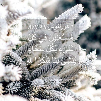 Picture 04 - ٢ كورنثوس 9:11 AVD - مُسْتَغْنِينَ فِي كُلِّ - Bible Verse Picture