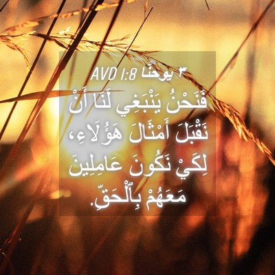 Picture 04 - ٣ يوحنَّا 1:8 AVD - فَنَحْنُ يَنْبَغِي لَنَا - Bible Verse Picture