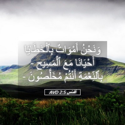 Picture 05 - أفَسُس 2:5 AVD - وَنَحْنُ أَمْوَاتٌ - Bible Verse Picture