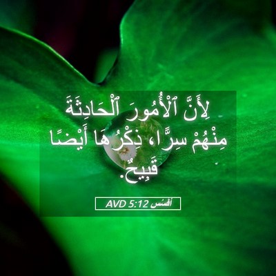 Picture 05 - أفَسُس 5:12 AVD - لِأَنَّ ٱلْأُمُورَ - Bible Verse Picture