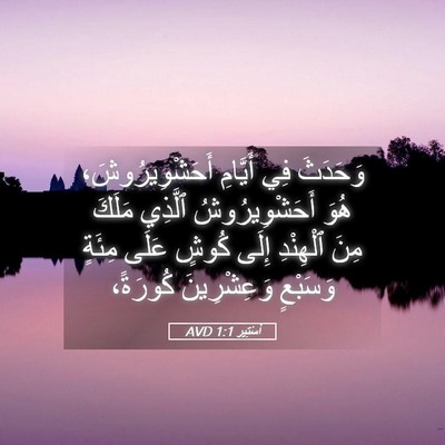 Picture 05 - أَسْتِير 1:1 AVD - وَحَدَثَ فِي أَيَّامِ - Bible Verse Picture