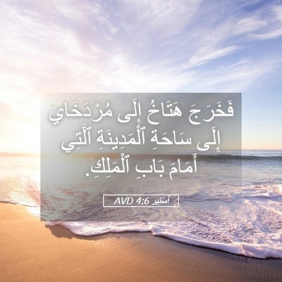 Picture 05 - أَسْتِير 4:6 AVD - فَخَرَجَ هَتَاخُ إِلَى - Bible Verse Picture