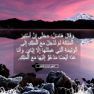 Picture 05 - أَسْتِير 5:12 AVD - وَقَالَ هَامَانُ: «حَتَّى - Bible Verse Picture