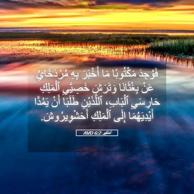Picture 05 - أَسْتِير 6:2 AVD - فَوُجِدَ مَكْتُوبًا مَا - Bible Verse Picture
