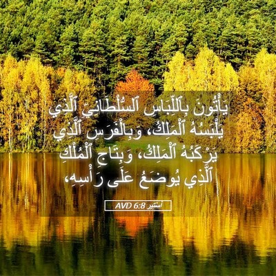 Picture 05 - أَسْتِير 6:8 AVD - يَأْتُونَ بِٱللِّبَاسِ - Bible Verse Picture