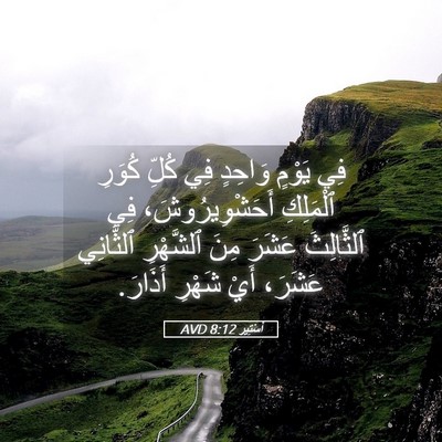 Picture 05 - أَسْتِير 8:12 AVD - فِي يَوْمٍ وَاحِدٍ فِي - Bible Verse Picture