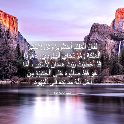 Picture 05 - أَسْتِير 8:7 AVD - فَقَالَ ٱلْمَلِكُ - Bible Verse Picture